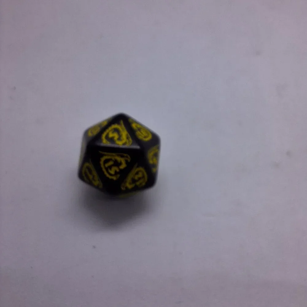 Dragons‎ RPG Dice Set Black And Yellow Role-Playing Game D&D Magic Counter MTG